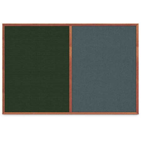 United Visual Products Slim Style Indoor Enclosed Corkboard, 30 UV503SC-WHITE-BUFF
